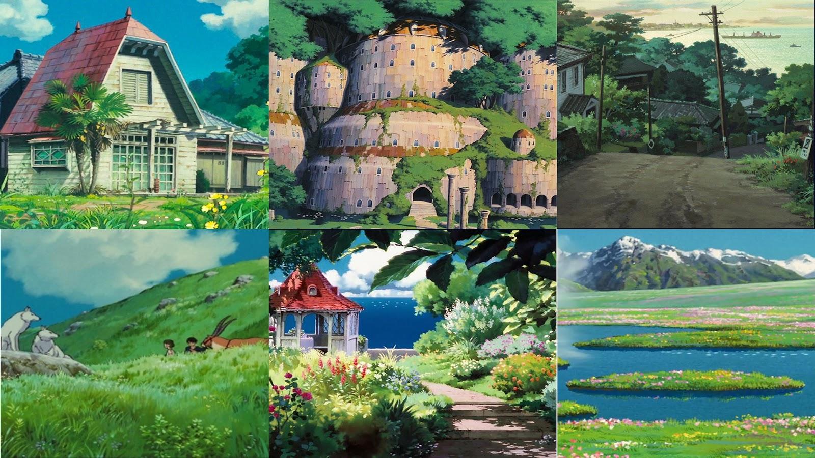 Animasi di berbagai film produksi Studio Ghibli. (Sumber: Pinterest, Edited by: Pasthiko Pramudhito) 