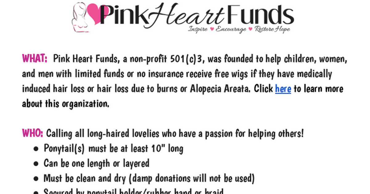 Pink Heart Funds 2018