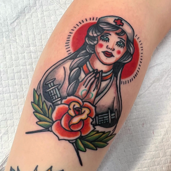 Welcoming Nurse Small Nurse Tattoo
