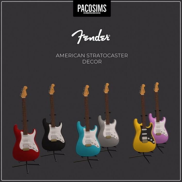 Fender American Stratocaster Sims 4 CC