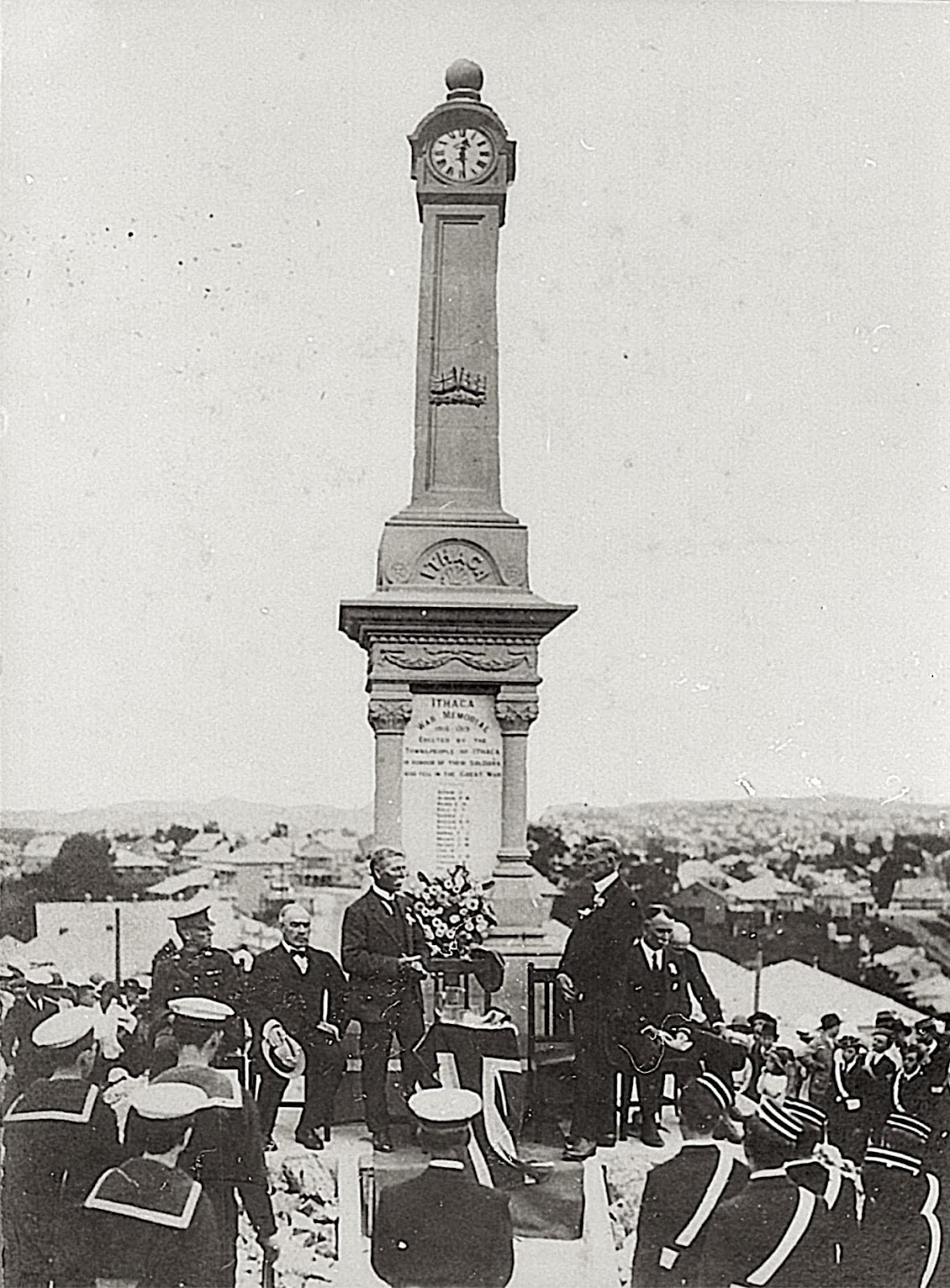 Ithaca War Memorial inauguration
