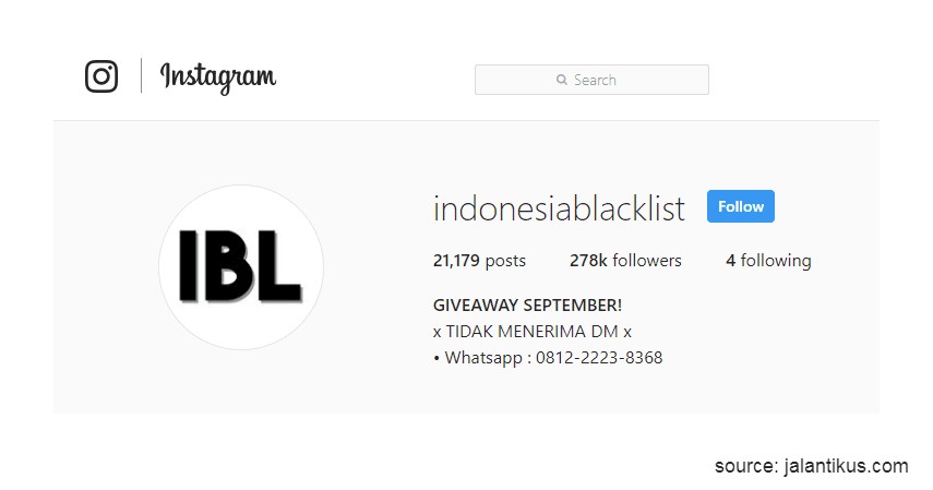Melaporkan Penjual Online Penipu Lewat IG @indonesiablacklist - 7 Cara Melaporkan Penjual Online Penipu Terlengkap Selain ke Polisi