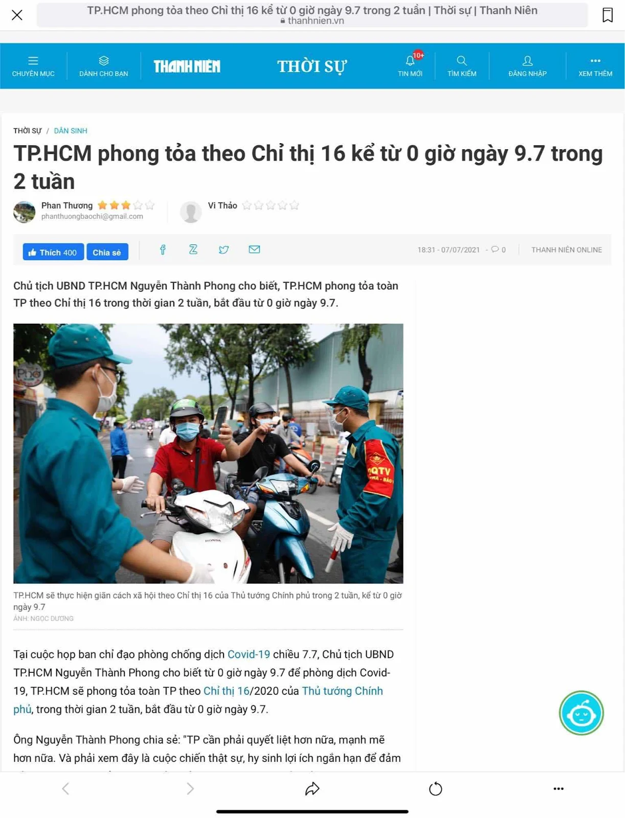 15 NGÀY, RỒI SAO NỮA? 