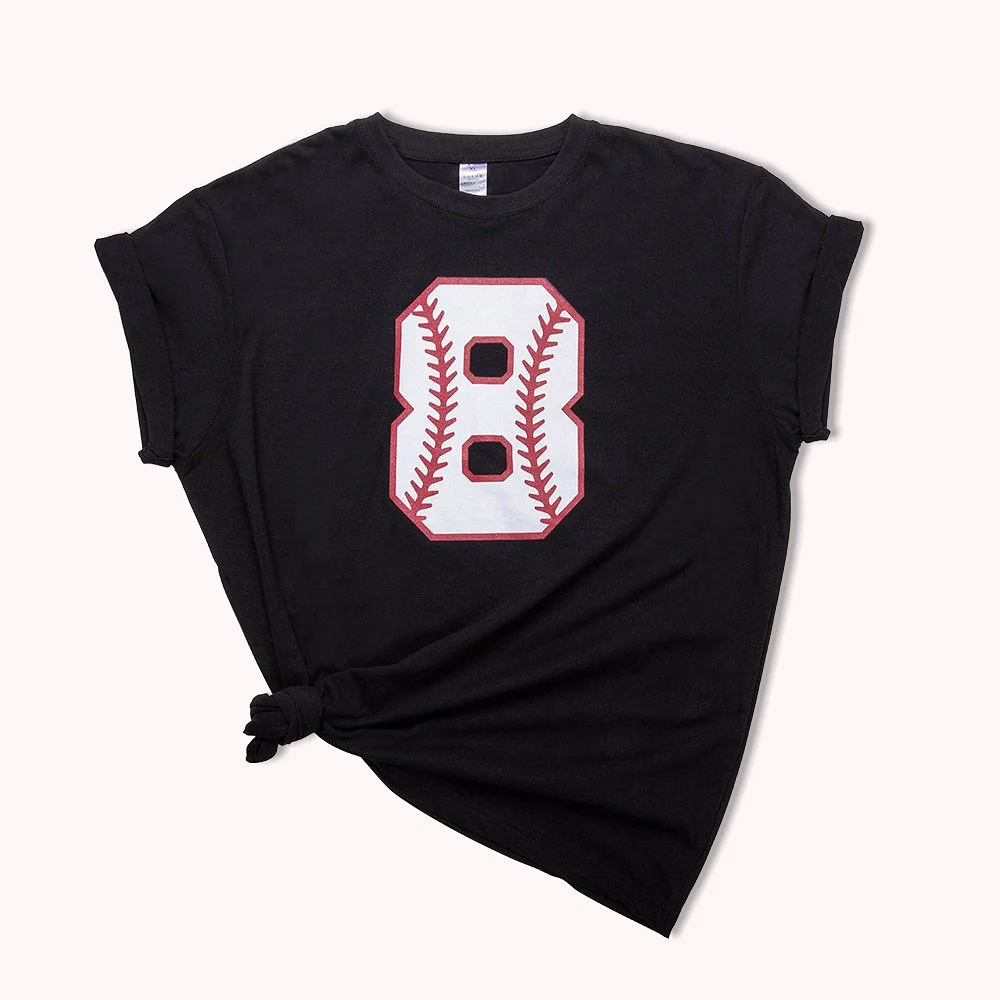 Personalized Baseball Softball Number Unisex T-shirt for Women Men Boys Girls