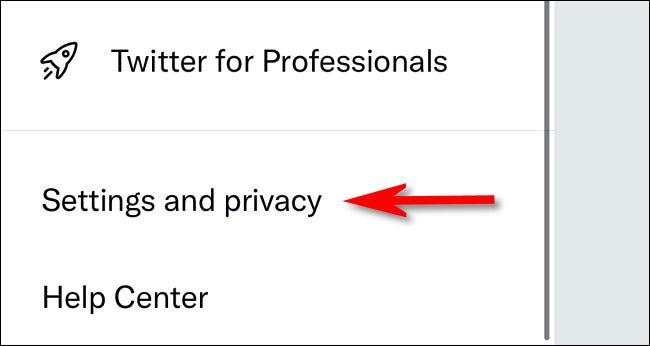 Click or tap "Settings and Privacy."