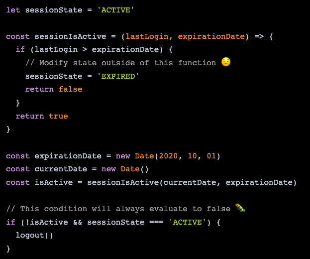 functional programming code