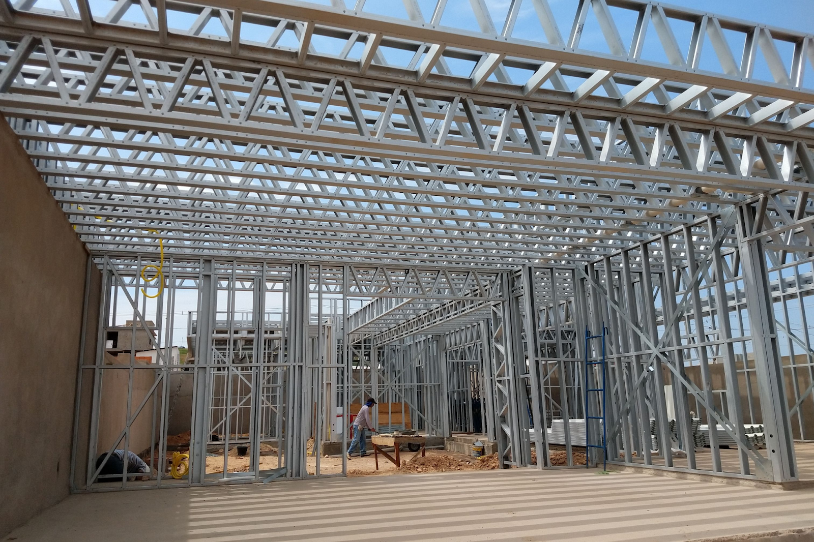 steel frame em construção