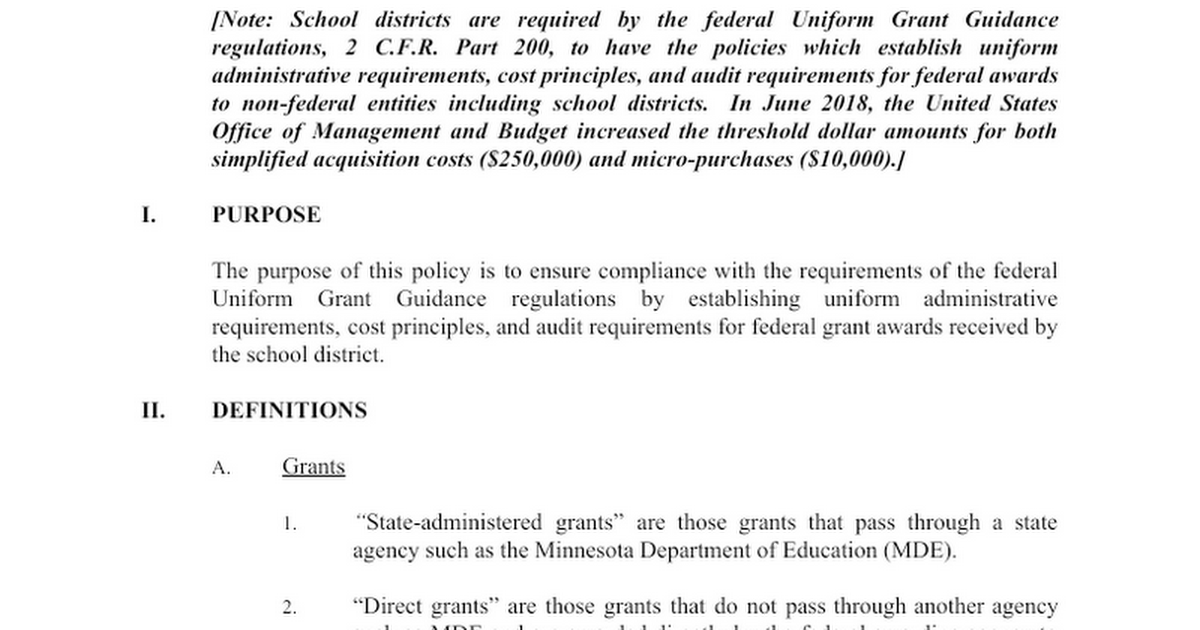 721m Uniform Grant Guidance Policy Regarding Federal Revenue.rtf