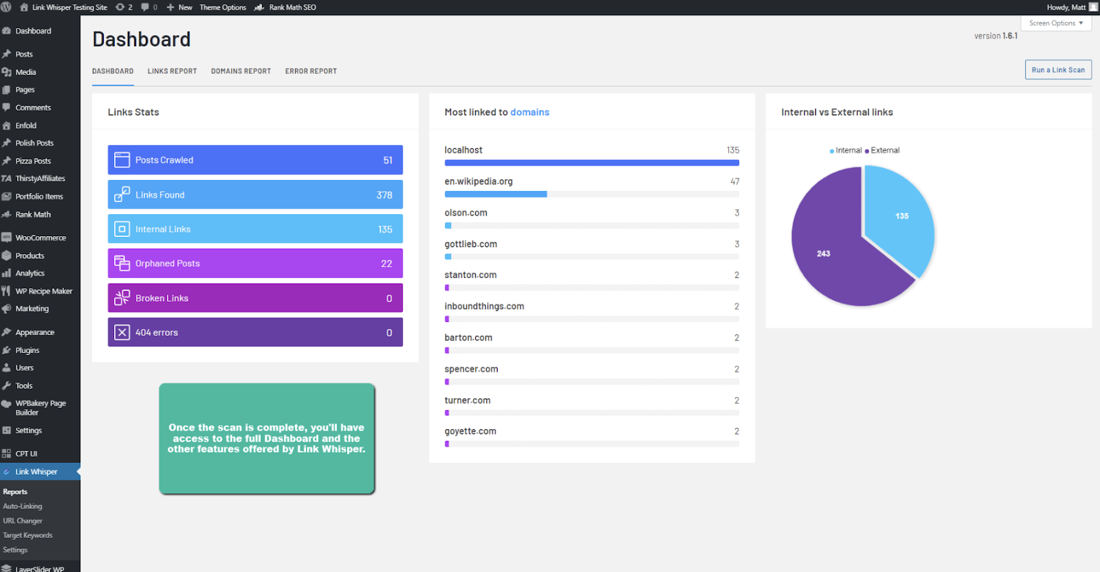 Linkitä Whisper Dashboard