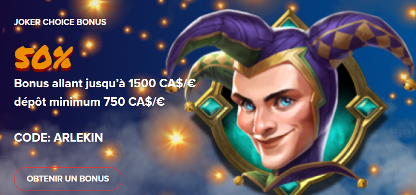 Joker choice bonus Arlekin Casino