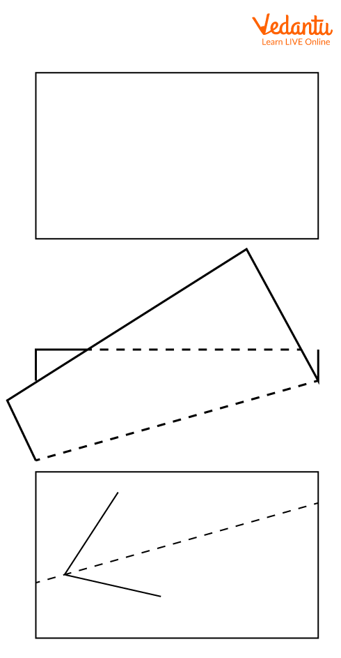 Angle bisector using paper fold