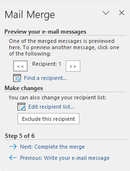 Preview the emails that will go out. Preview the emails that will go out.