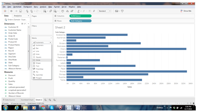 Dumbbell Chart in Tableau - TechnicalJockey