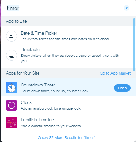 Urgency Countdown Timer, Wix App Market