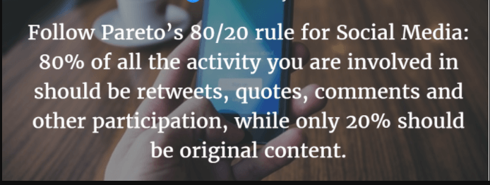 Pareto Principle In Social Media: