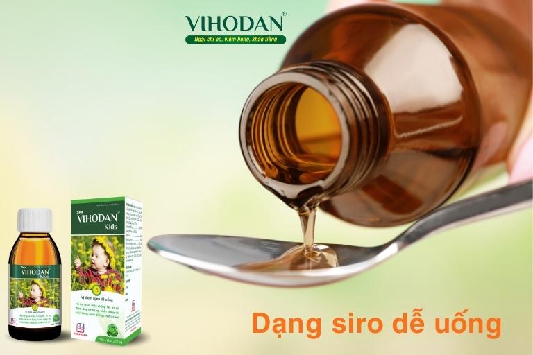 Sản phẩm siro ho có nguồn gốc từ thiên nhiên an toàn và dễ uống khi dùng cho trẻ