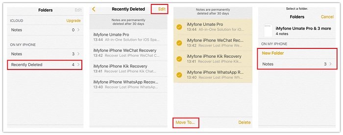 check Recently Deleted Folder for notes