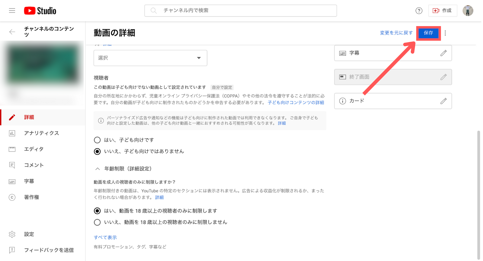 YouTube 年齢制限