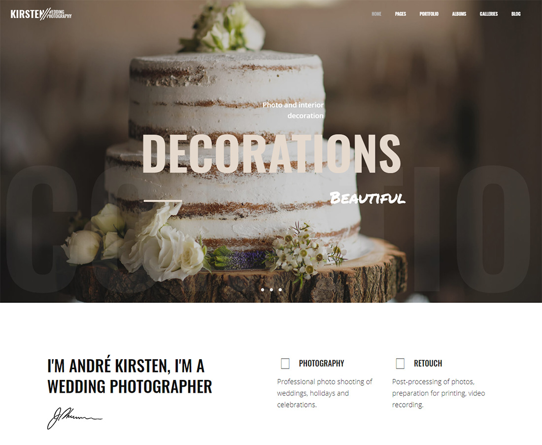 temas de WordPress para fotografía de bodas