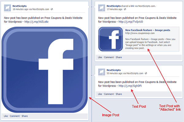 Uma captura de tela das opções de exibição do Facebook.