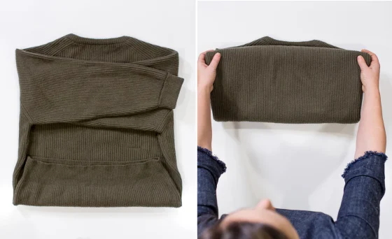 how to fold sweaters 
