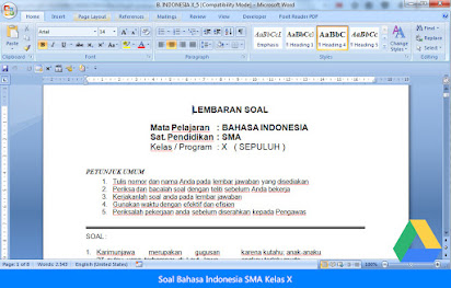 Soal Essay Bahasa Indonesia Sma Kelas X Semester Contoh Soal Uas Bahasa Inggris Kelas 11 Semester 1 Smk