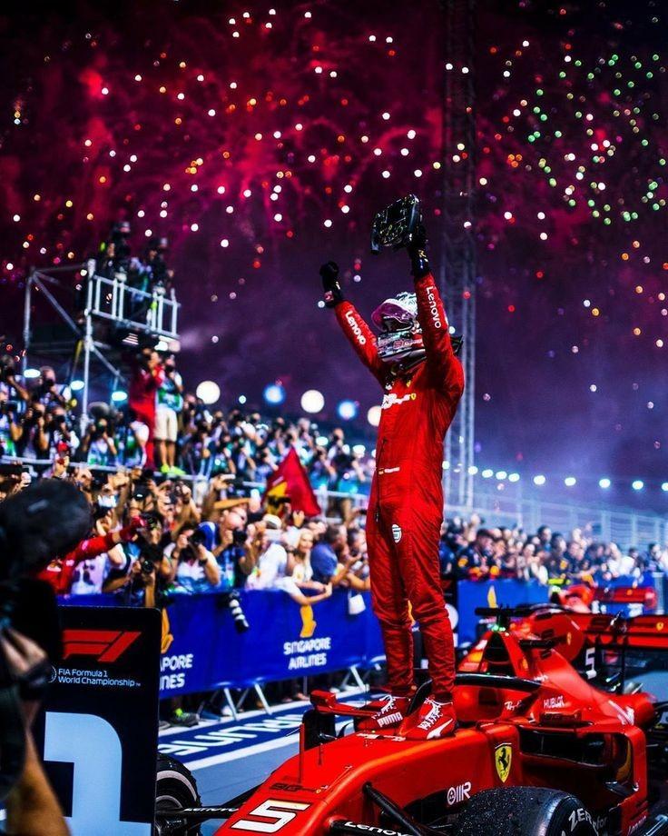 Vettel winning the Singapore GP