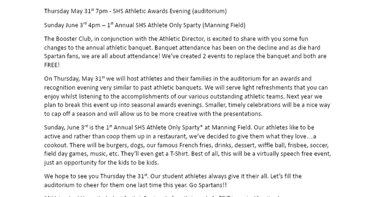 News from the Scituate Athletic Booster Club.docx
