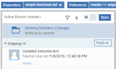Web IDE Git push
