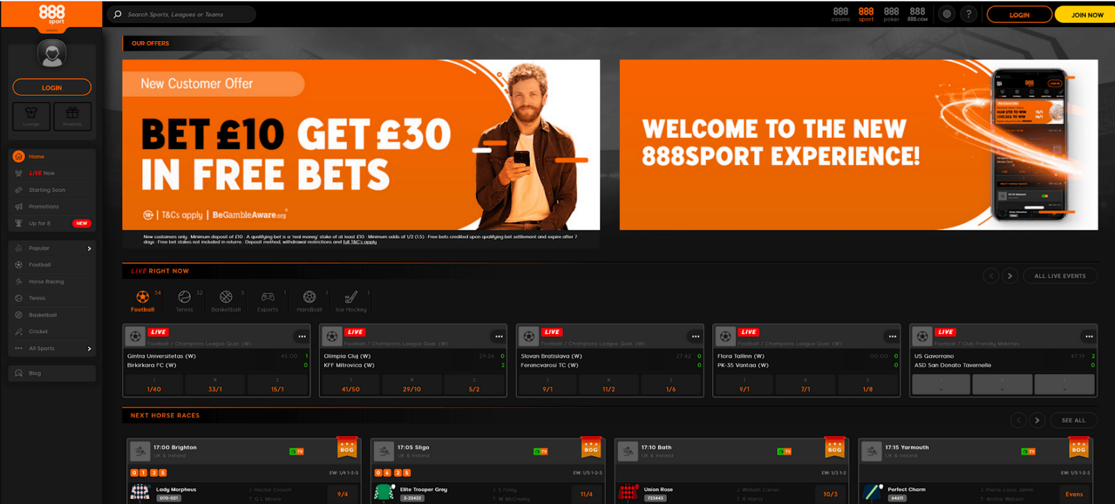 888sport Website Screenshot