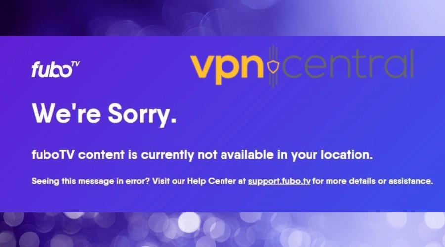 fubotv error message content is currently not available in your location