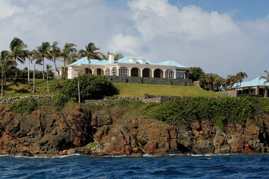 Jeffrey Epstein owned properties at Little St. James Island near Charlotte Amalie, U.S. Virgin Islands.