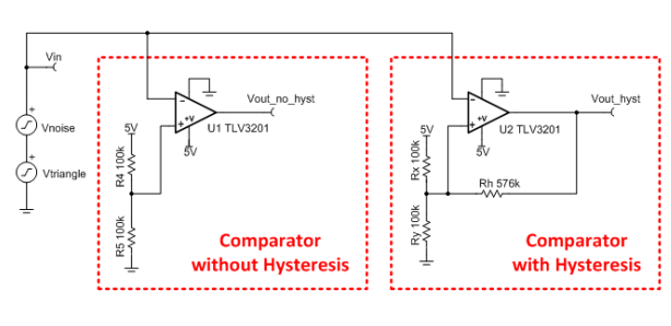 迟滞比较器电路原理图