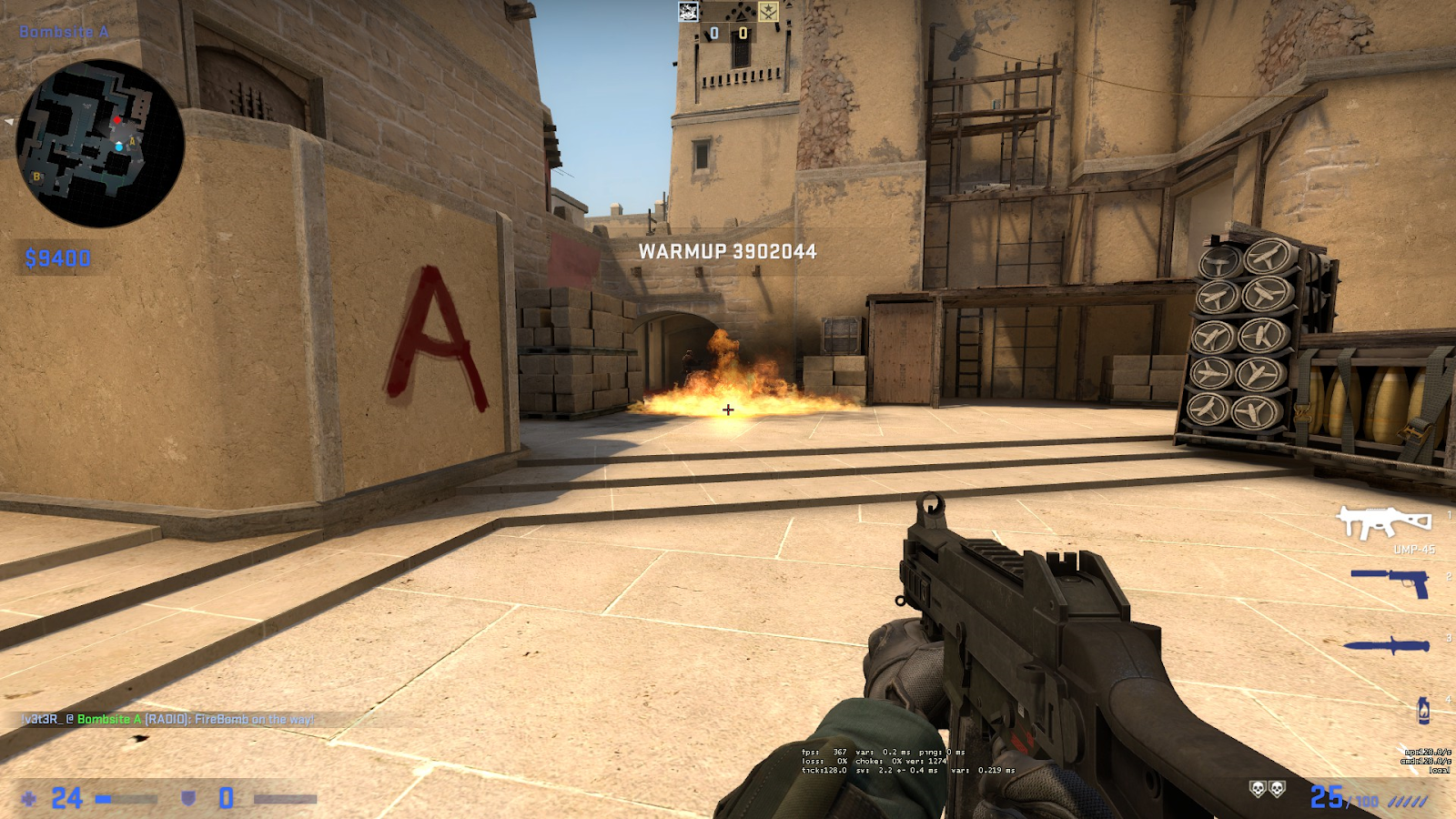 Molotov with visible