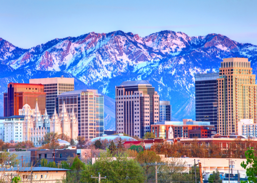 Salt Lake City, Utah urban skyline.