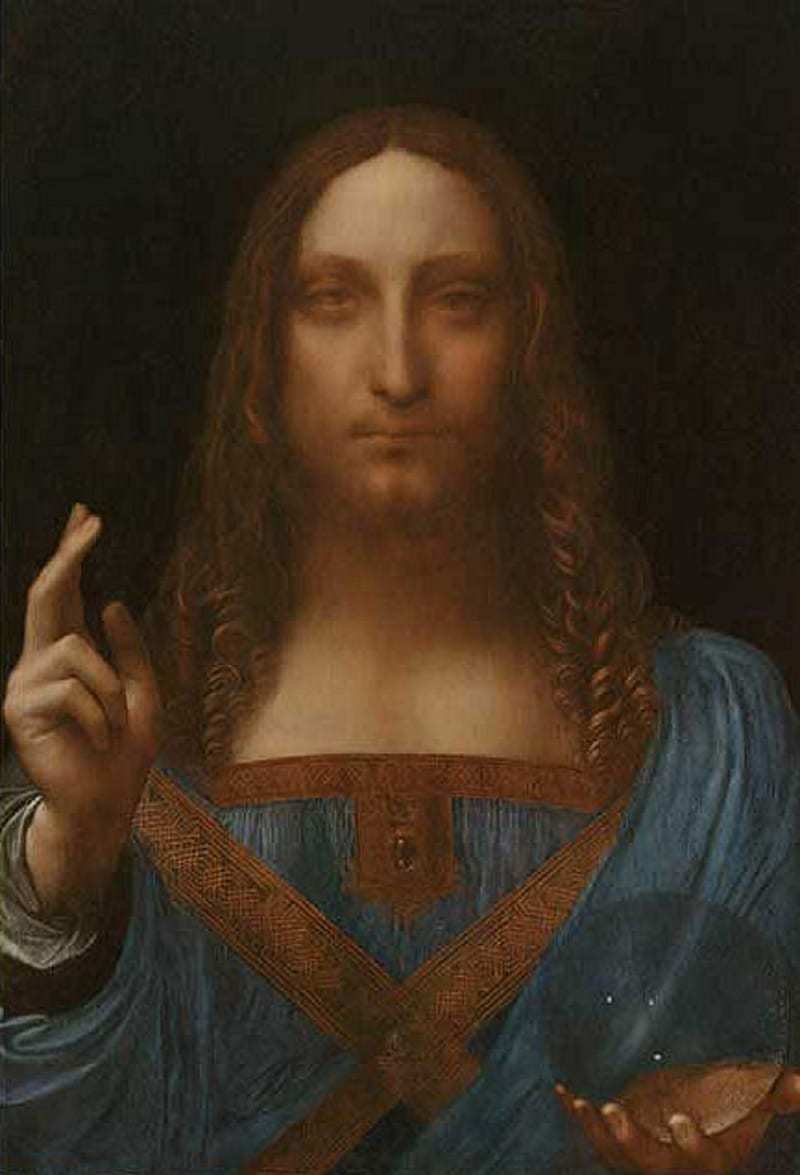 Salvator Mundi, Leonardo da Vinci, circa 1500, via Wikiart