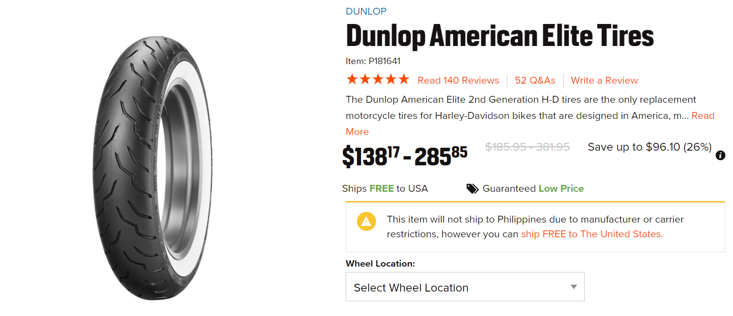 Best Tires for Harley Touring Bikes Dunlop American Elite Tires