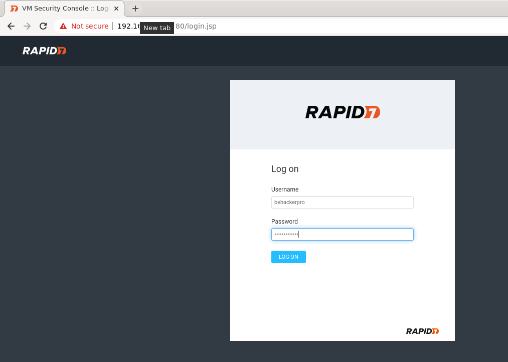 login-Rapid7-Nexpose-Behackerpro-Ciberseguridad