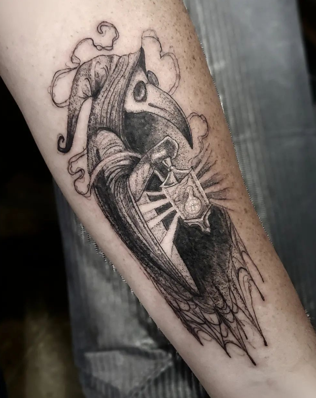 Tattoo Of Haunted Plague Doctor 