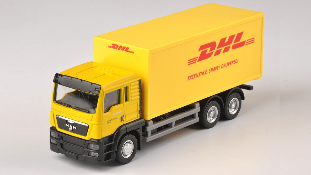 Factory Direct personalized dhl toy truck for kids company promotional gifts