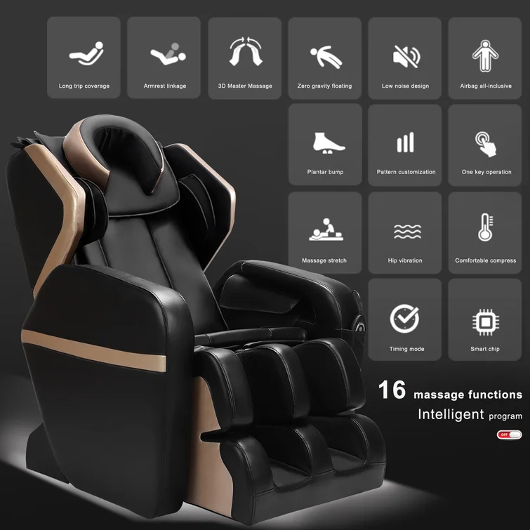 A massage chair with numerous functions.