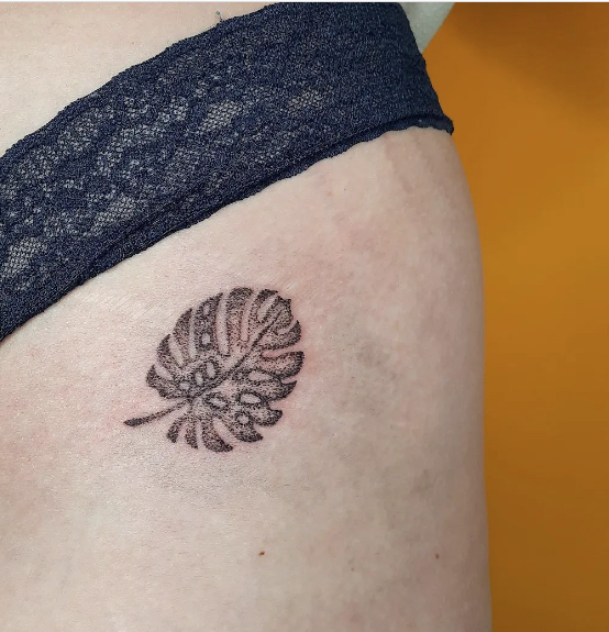 Tiny Monstera Tattoo