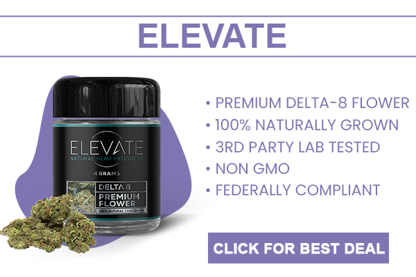 Variety of Strains and Flavours of Delta 8 THC Flower by Elevate