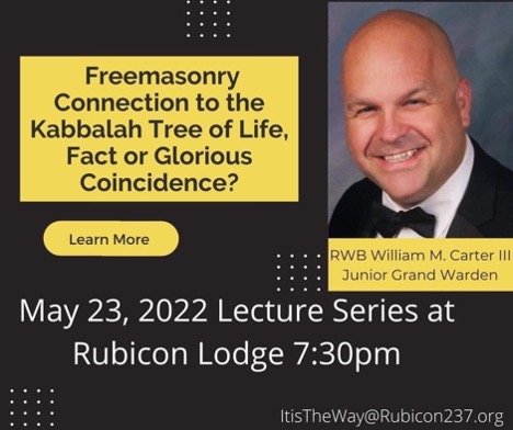 An image of a Rubicon lecture series poster.
