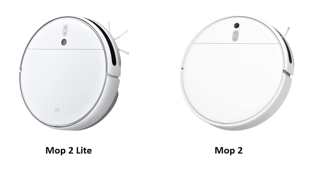 Images of 2 different models of a robotic vacuum cleaner looking almost identical.
