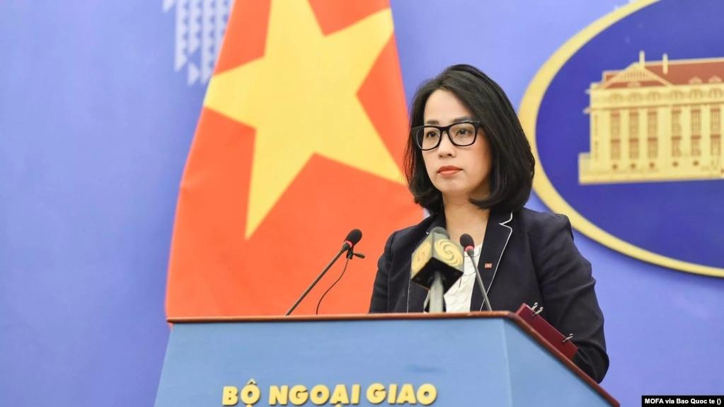 Phát ngôn viên Bộ Ngoại giao Việt Nam Phạm Thu Hằng (MOFA via Bao Quoc te)
