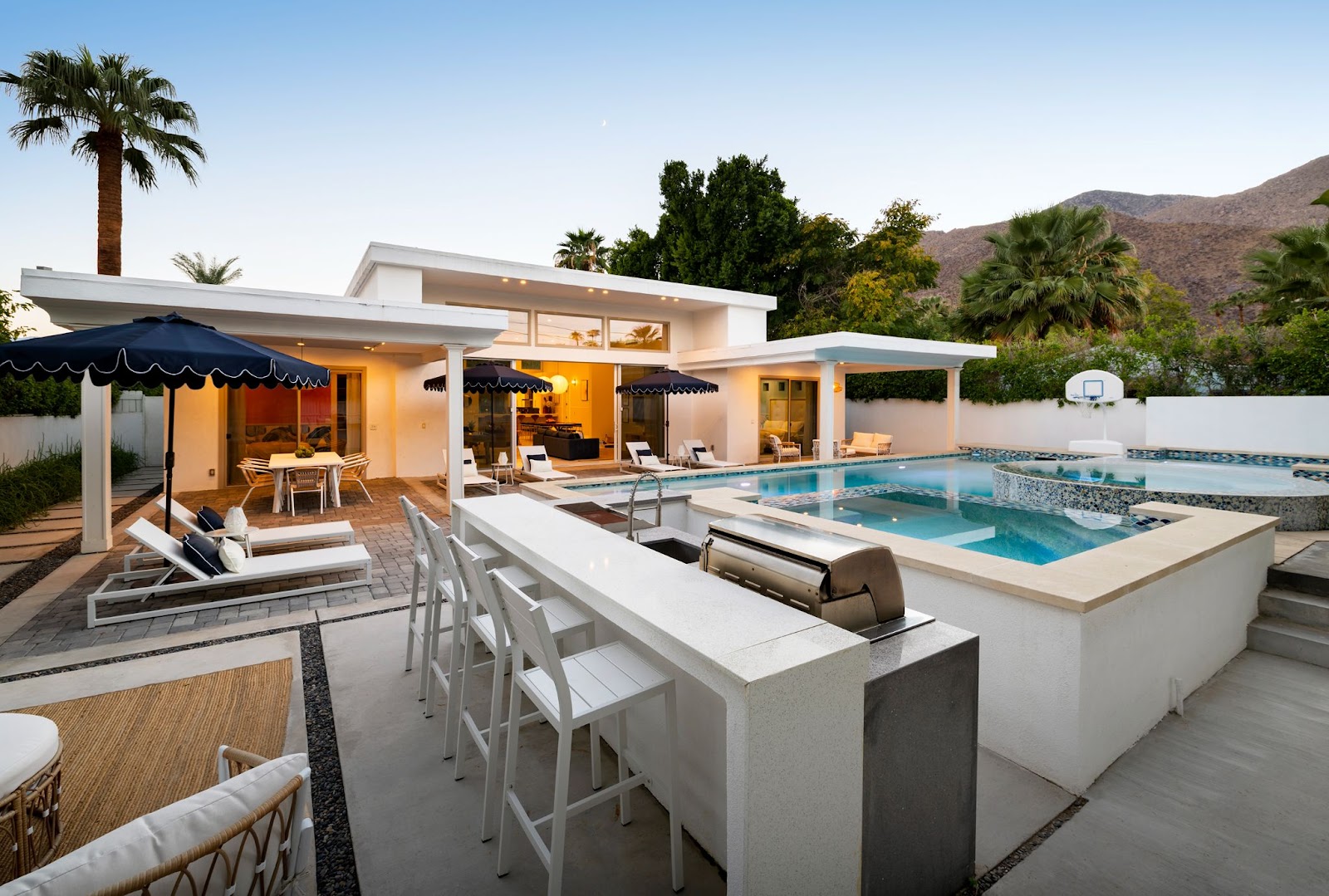 Rental home in the Tahquitz River Estates neighborhood of Palm Springs, California. 