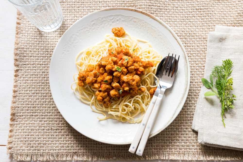 Spaghete cu soia, una dintre cele mai apetisante rețete cu soia granule 