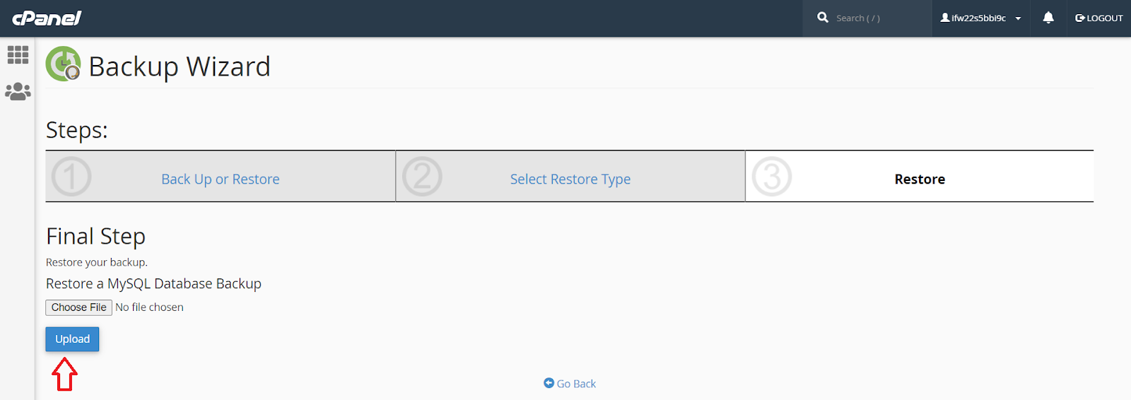 Restore WordPress Backup Using cPanel