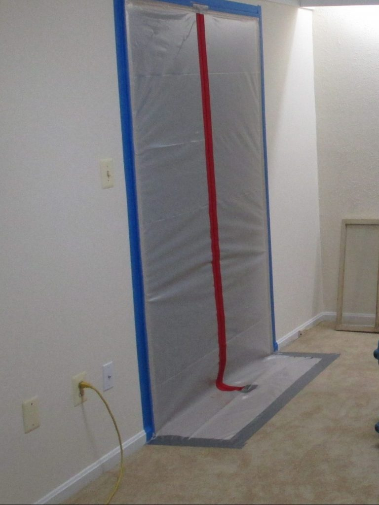 mold containment barrier doorframe